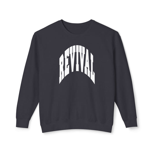 Revival Arch sweatshirt | Retro arched text crewneck sweatshirt