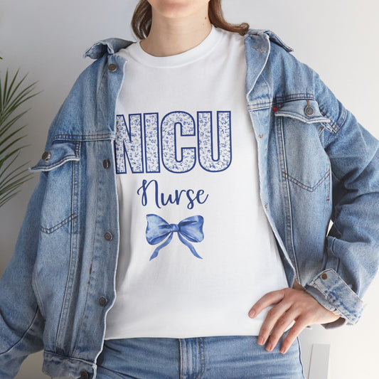 NICU Nurse Blue Ribbon Graphic Tee