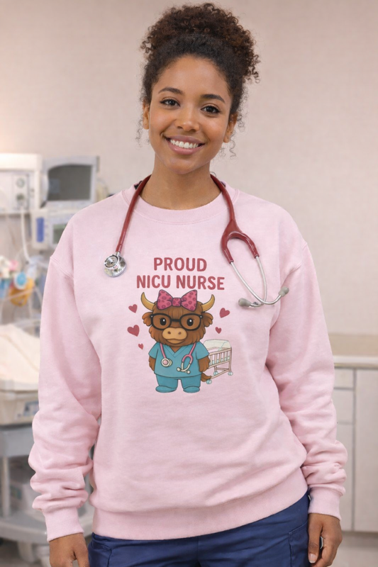 NICU Nurse RN Registered Nurse Shift Sweatshirt, Mother Baby Medical Staff Gift, Healthcare Worker Apparel, Hospital Scrubs Top, Nurse