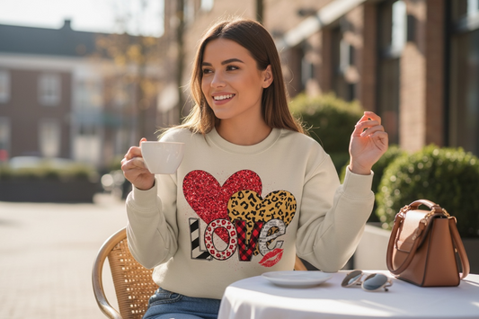 l Valentine Graphic | Cozy Casual Long Sleeve Tee
